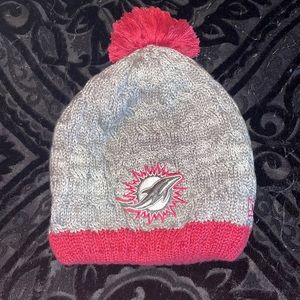 Fleece lined new era Miami dolphins winter hat
